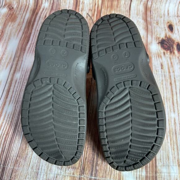 Crocs CLASSIC Womens Size 9 Brown Double Two Strap Sandals Slides Shoes Mens 7 - Picture 8 of 10